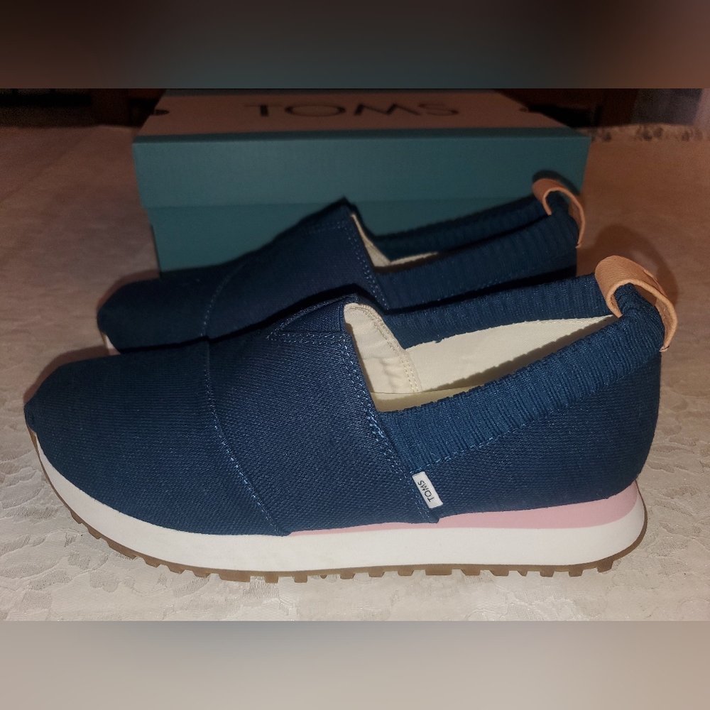 TOMS Alpargata Resident 2.0 Majolica Blue Slip-On Sneakers 8.5